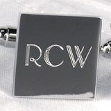 Silver Square Cuff Links - 2