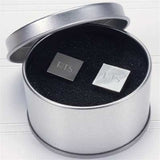 Silver Square Cuff Links - 3